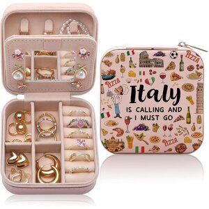 Italy Travel Jewelry Box for Women, Italy Lover Themed Gifts for Traveller Women